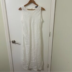 GAP | Women’s White Sleeveless Linen Cotton Maxi Dress | Size Small NWT
